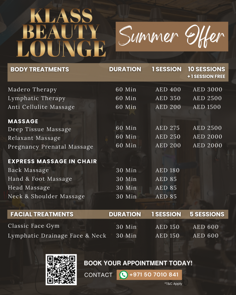 Klass Beauty Lounge Massage Offer